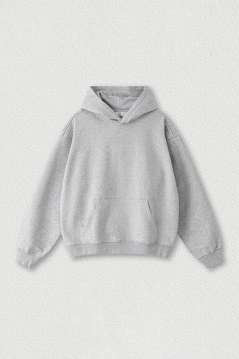 Solid color hoodie terry sweatshirt