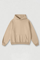 Heavyweight washed velvet hooded sweatshirt