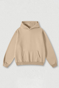 Heavyweight washed velvet hooded sweatshirt