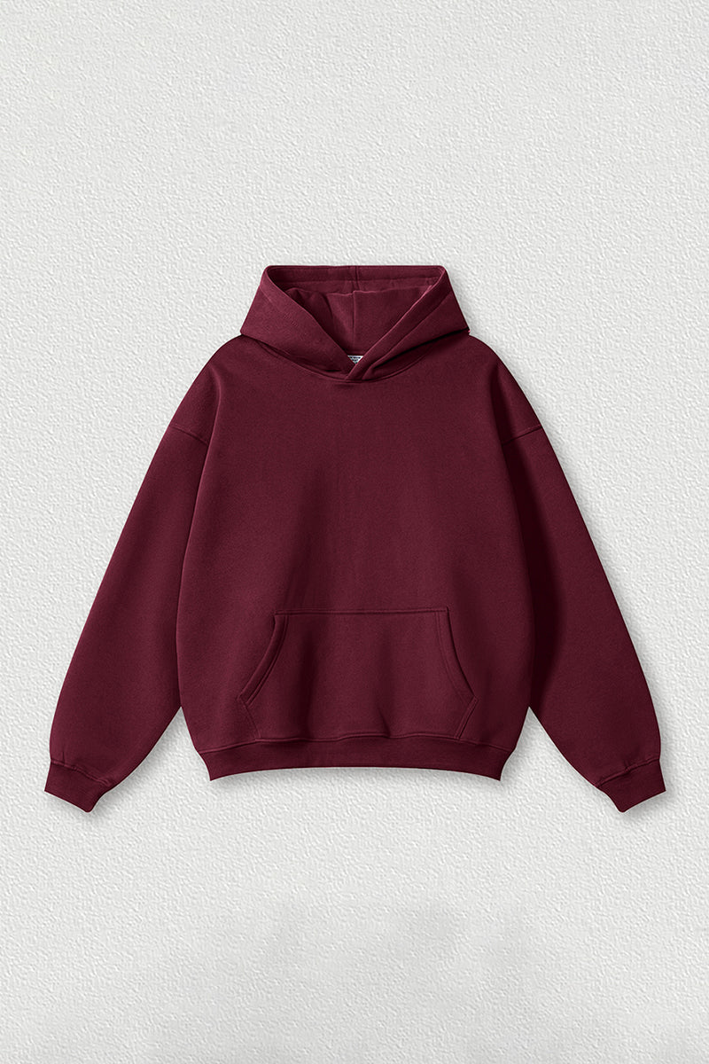 Loose-fitting plus-size thickened velvet hooded sweatshirt