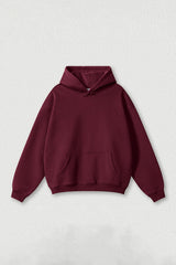 Loose-fitting plus-size thickened velvet hooded sweatshirt