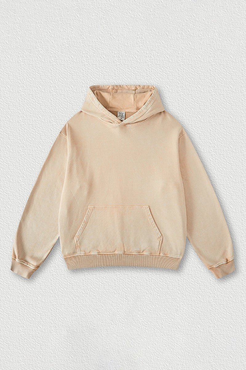 Distressed batik couple's loose sweatshirt