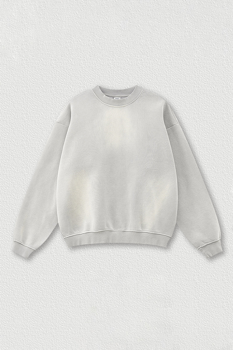 Gradient fleece loose-fitting crewneck sweatshirt