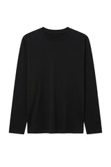 Men Solid Cotton Long Sleeve Tee