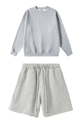 Men's Athletic Set:Round-neck Pullover And Shorts