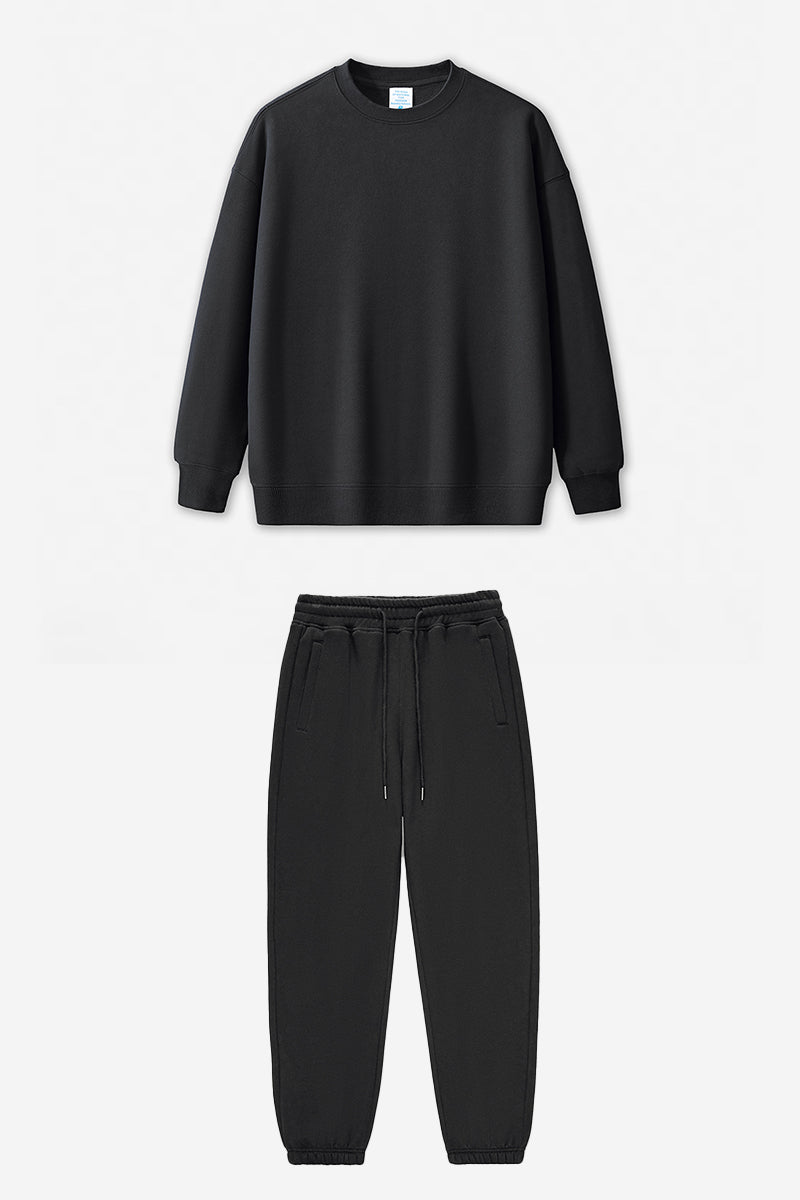 Unisex Warm Solid Color Sweatshirt And Pants