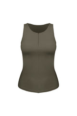Women's Minimalist Front-Zip Sleeveless Sports Tank Top