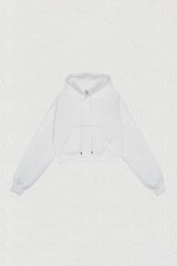 Women's velvet thickened cropped hooded sweatshirt