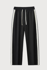 Unisex Wide-Leg Stripe Patchwork Pants