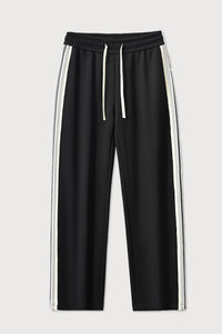 Unisex Wide-Leg Stripe Patchwork Pants