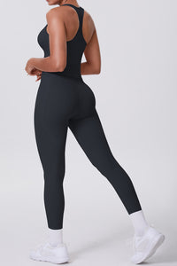 Women Naked-Feel Yoga Set: High-Waisted Pocket Leggings + Square Neck Sports Bra