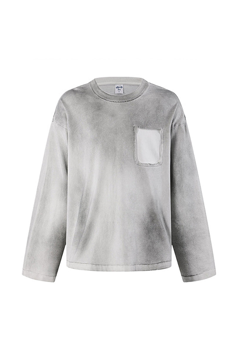 Men/Women Heavyweight Distressed Streetwear Long Sleeve T-Shirt