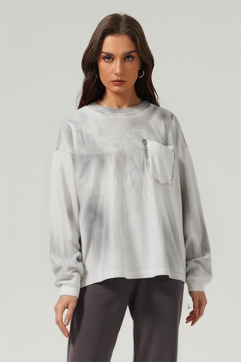 Men/Women Heavyweight Distressed Streetwear Long Sleeve T-Shirt