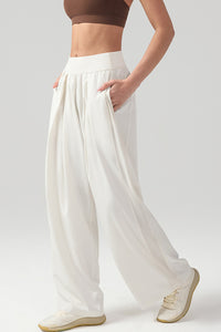Women Loose High-Waist Breathable Quick-Dry Wide-Leg Yoga Pants