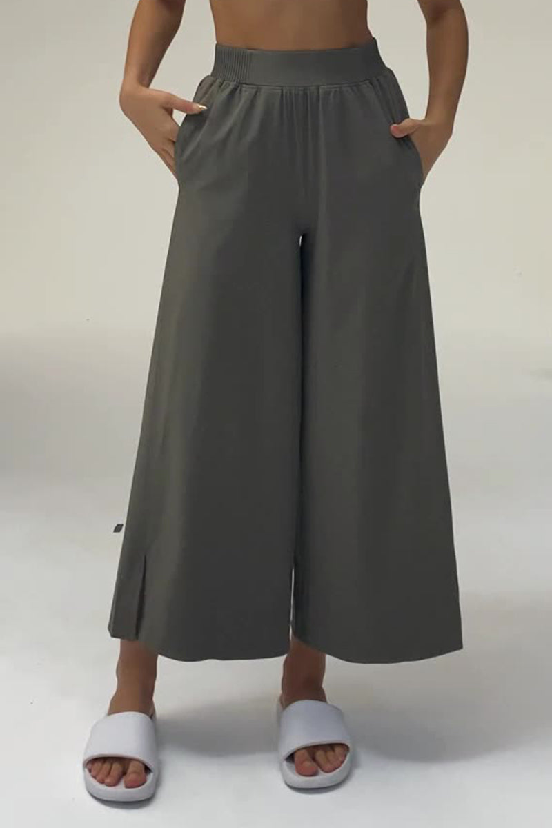 Women Straight-Leg Breathable Quick-Dry Wide-Leg Yoga Pants