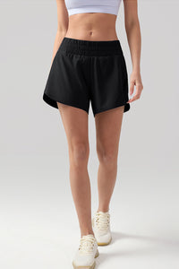 Women Quick-Dry High-Waist Breathable Stretch Fitness Yoga Shorts