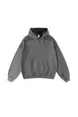 Men/Women Vintage Snow Wash Ripped Loose Hoodie