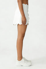 Women's Scalloped Edge A-line Anti-Exposure Sports Skirt