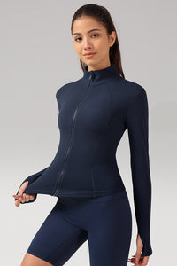 Women Stand-Collar Slim-Fit Quick-Dry Yoga Jacket