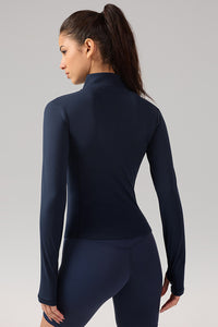 Women Stand-Collar Slim-Fit Quick-Dry Yoga Jacket