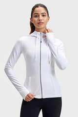 Women Slim-Fit Quick-Dry Hooded Yoga Jacket