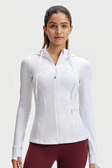 Women Slim-Fit Quick-Dry Hooded Yoga Jacket