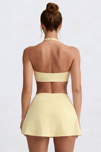 Women's Tennis Set:Halterneck Tank Top And Cross-Waist Skirt