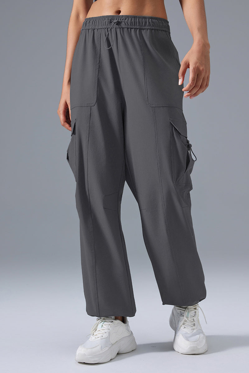 Women Relaxed-Fit Cargo Jogger Utility Workout Pants