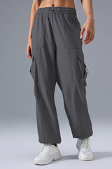 Women Relaxed-Fit Cargo Jogger Utility Workout Pants