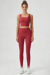 Women's Yoga Sets:Butterfly Back Bra And Mesh Panel Leggings