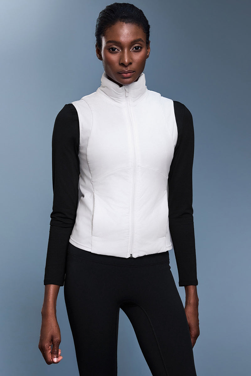 Women Stand-Collar Fleece-Lined Windproof Lightweight Vest