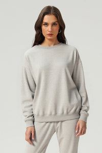 Unisex Heavyweight Brushed Crew Neck Casual Hoodie