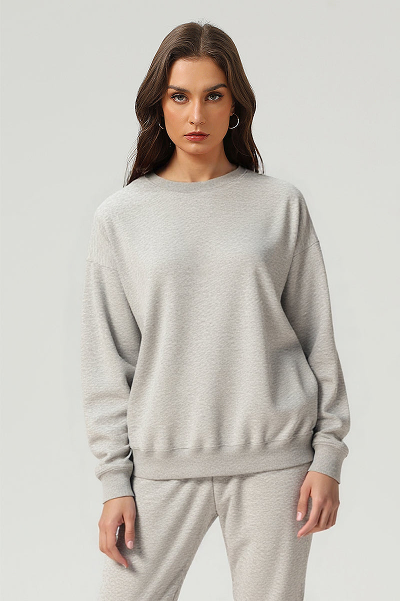 Unisex Heavyweight Brushed Crew Neck Casual Hoodie