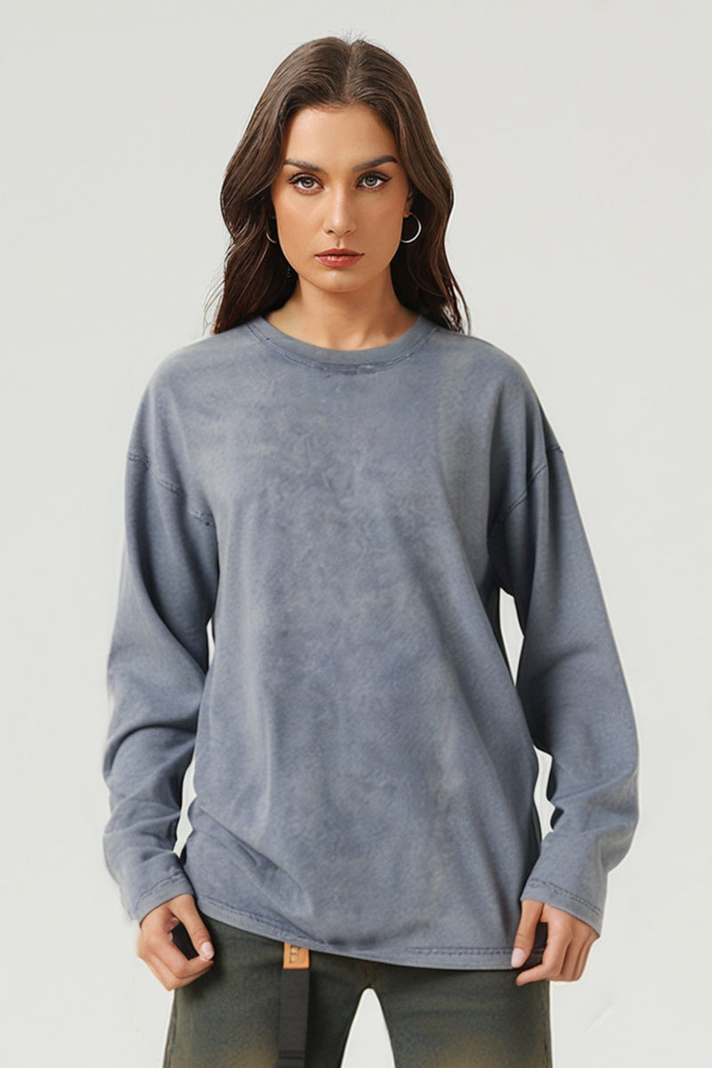 Unisex Casual Pure Cotton Long Sleeves