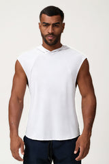 Men's Summer Quick-Dry Cool Sleeveless Hooded Tank Top