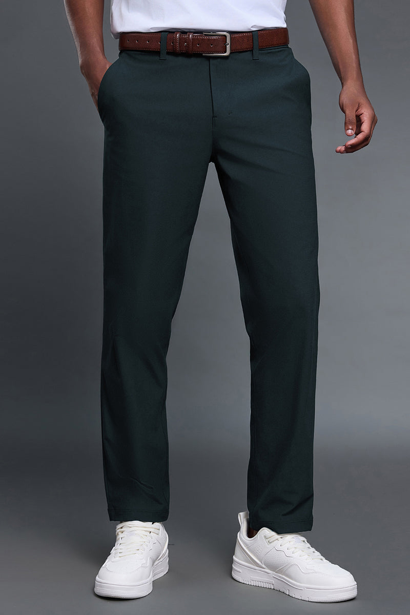 Men Comfortable Loose Straight Leg Business Casual Dress Pants