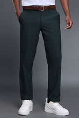 Men Comfortable Loose Straight Leg Business Casual Dress Pants