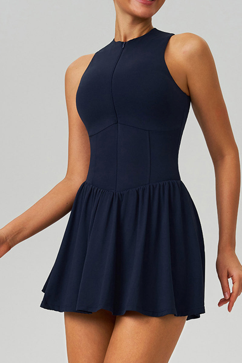 Women Cloud-Feel Fake Two-Piece Sports Dress