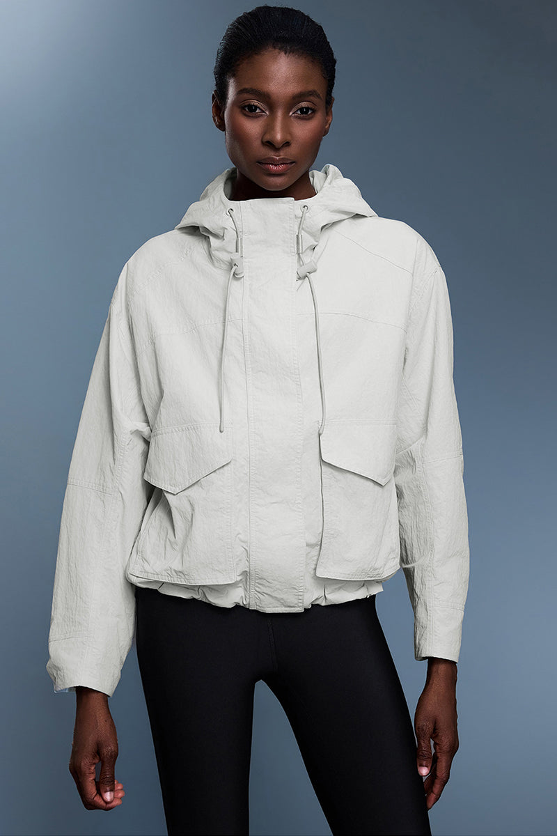 Women Waterproof Hooded Casual Windbreaker Jacket