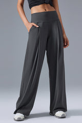 Women High-Waist Wide-Leg Quick-Dry Breathable Yoga Running Pants