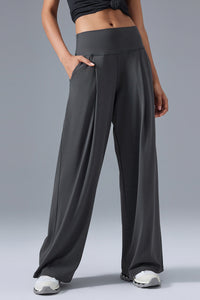 Women High-Waist Wide-Leg Quick-Dry Breathable Yoga Running Pants