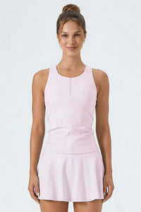Women's Minimalist Front-Zip Sleeveless Sports Tank Top