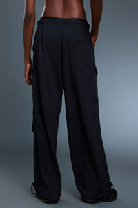Women Double-Waist Paratrooper Cargo Straight-Leg Quick-Dry Sport Pants