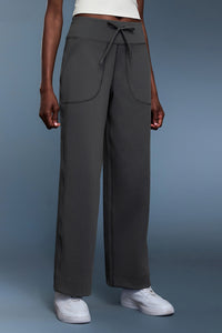 Women Loose Straight Leg Fleece-Lined Yoga Running Sweatpants