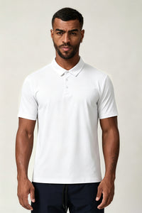 Men's Casual Collared Polo Cooling Quick-Dry Solid T-Shirt