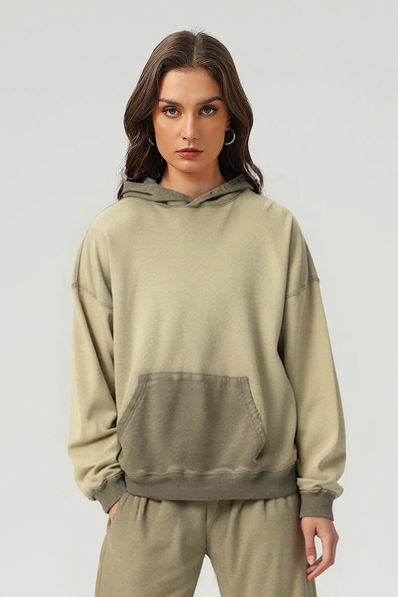 Unisex Grunge Wash Loose Fit Hoodie