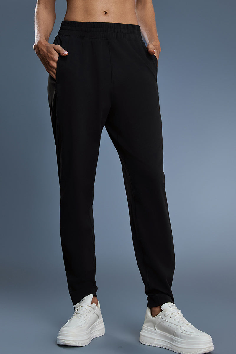 Women Breathable Convertible Hem Workout Jogger Pants