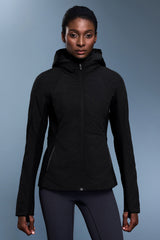 Women Detachable Hood Two-Piece Water Repellent Slim Fit Cotton Padded Jacket