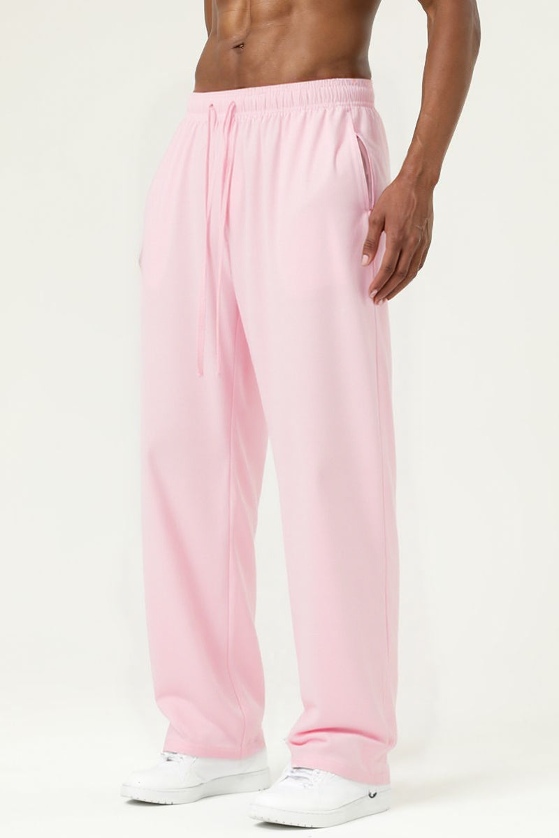 Men's Streetwear High-Stretch Straight-Leg Pants