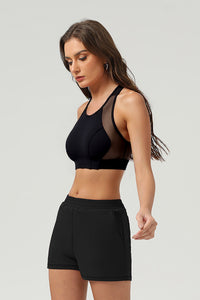Women's Athletic Mesh-Paneled Breathable Comfort Bra
